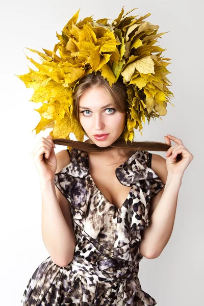 Lady autumn. — Stock Photo, Image