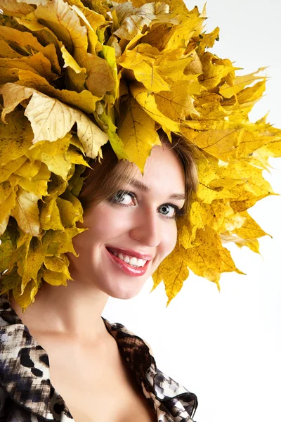 Lady autumn. — Stock Photo, Image
