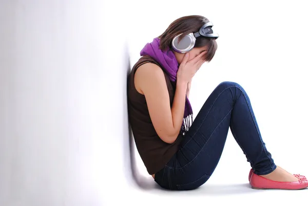Depresja dziewczynka nastolatek — Zdjęcie stockowe