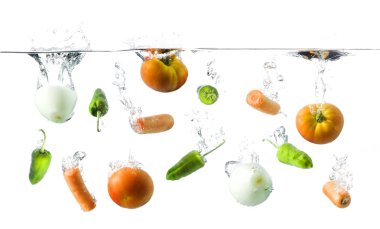 Vegetables in water clipart