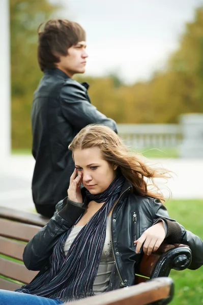 Relationship difficulties of young couple — Stock Photo, Image