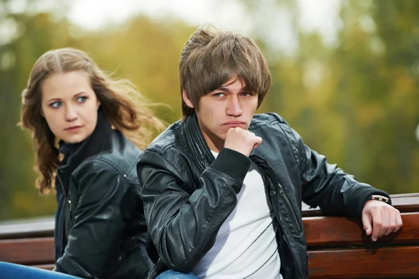 Young couple in stress relationship — Stock Photo, Image