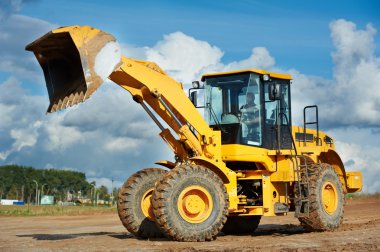 Construction loader excavator clipart