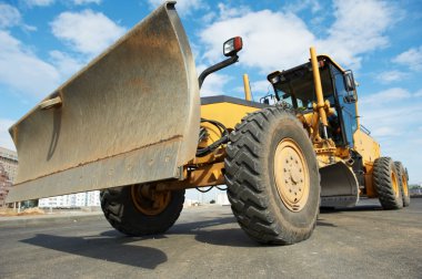 Road grader bulldozer clipart