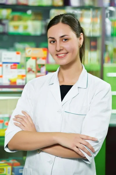 Stock image Pharmacy chemist woman in drugstore