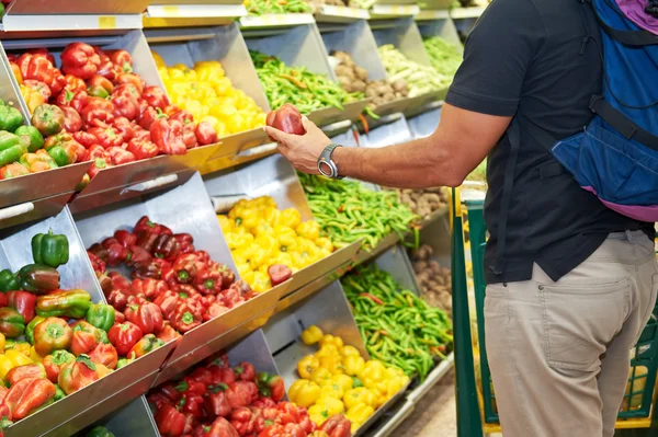 Jedzenie warzyw i owoców zakupy — Zdjęcie stockowe