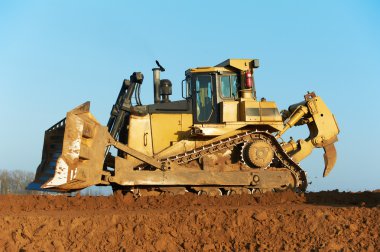 Track-type bulldozer loader clipart