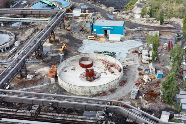 Kanalizasyon sanayi suyu tesisi yapım aşamasında — Stok fotoğraf