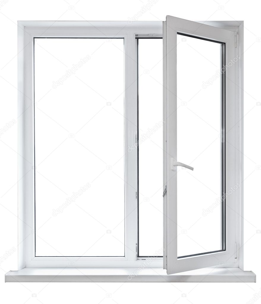 White plastic double door window Stock Photo by ©antiksu 7581988
