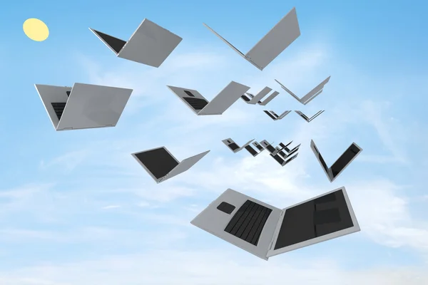 Open laptops — Stockfoto