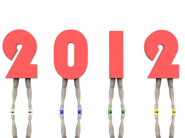 Números de Ano Novo — Fotografia de Stock