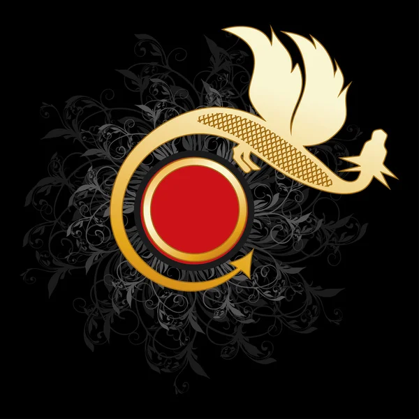 Dragon symbool. — Stockvector