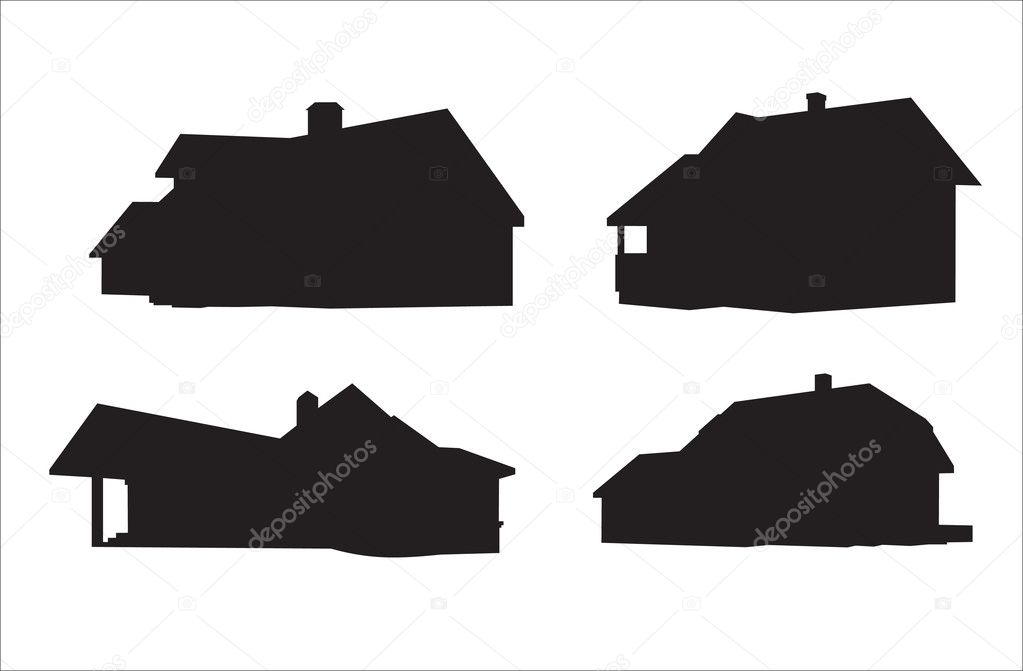 Detailed vector silhouettes home