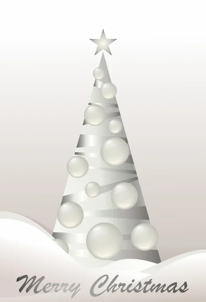 Silberner Weihnachtsbaum — Stockfoto