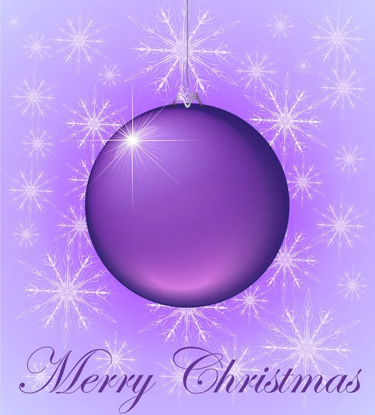 紫のクリスマス カード — ストック写真