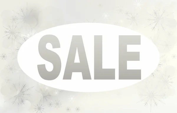Sale on the winter background — Stock Photo, Image