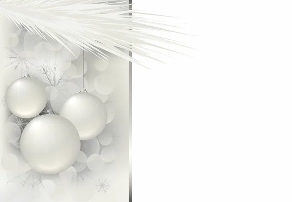 Silver christmas card — Stock Photo, Image