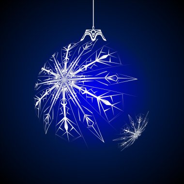 mavi arka plan üzerinde Noel simgesi