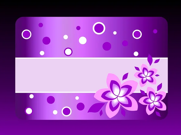 Violette Geschenkkarte — Stockfoto