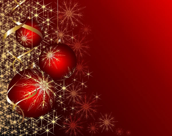 Glanzend rood Kerstmis achtergrond — Stockfoto