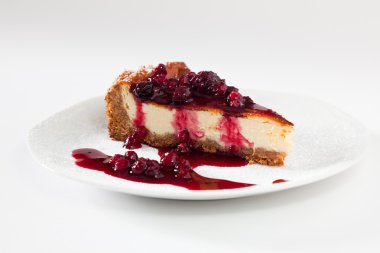 yumuşak meyveler ile dilim Cheesecake