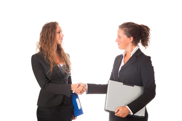 Podnikání žena handshake — Stock fotografie