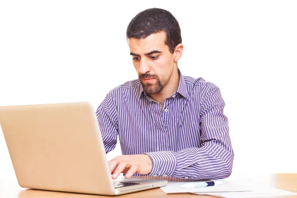 Young Man at Work in Office — Stock Photo, Image