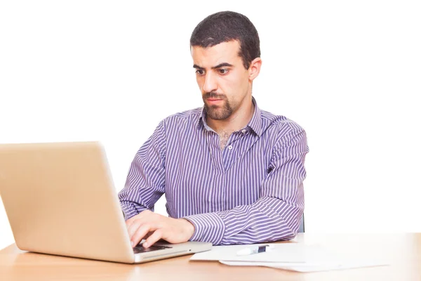 Young Man at Work in Office — Stock Photo, Image