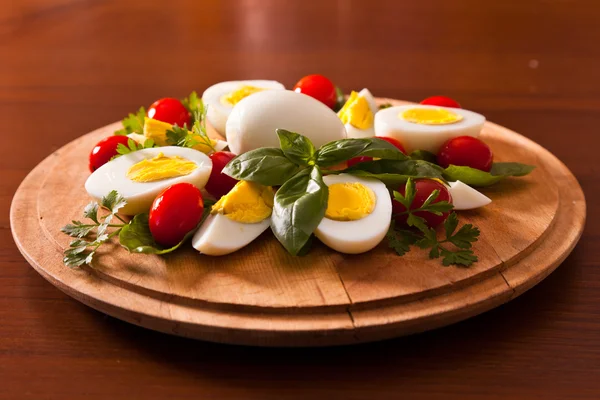 stock image Boiled Eggs on Cutting Board