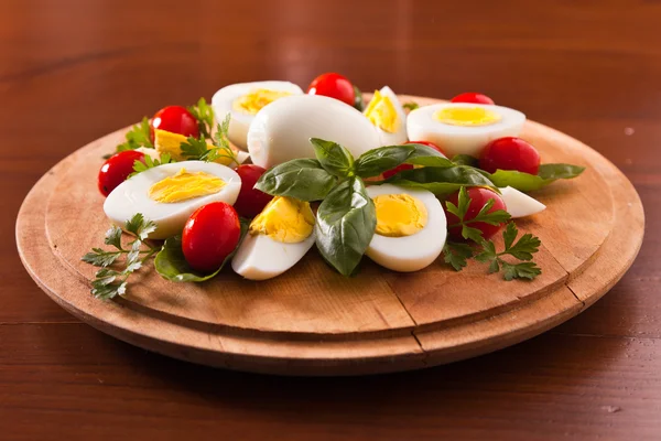 stock image Boiled Eggs on Cutting Board