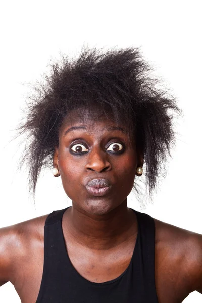 Černá žena portrét — Stock fotografie