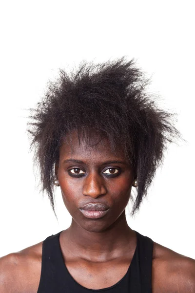 Černá žena portrét — Stock fotografie