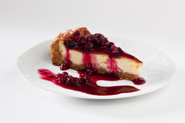 yumuşak meyveler ile dilim Cheesecake