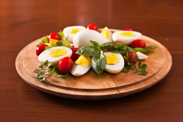 stock image Boiled Eggs on Cutting Board