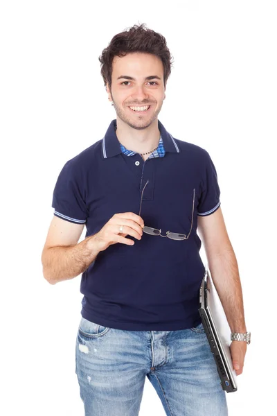 Young Student with Computer — Stock Photo, Image