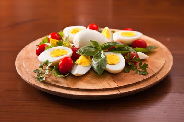 stock image Boiled Eggs on Cutting Board