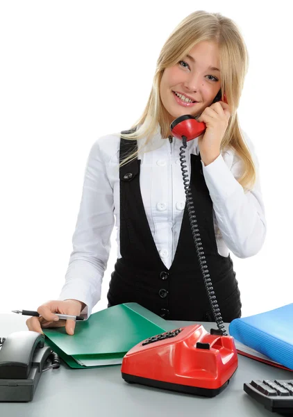 젊은 여자, 전화 통화 — 스톡 사진