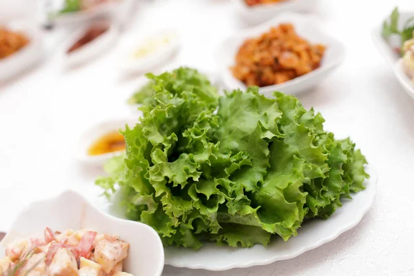 stock image Lettuce in korean restaurant