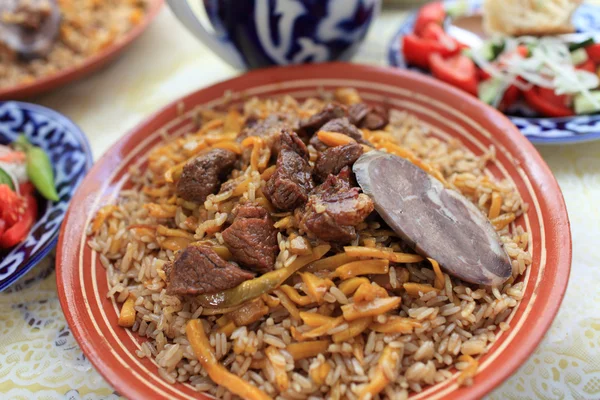 Uzbekiska pilau — Stockfoto