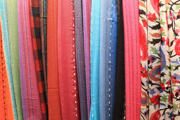 Textilier i butik — Stockfoto