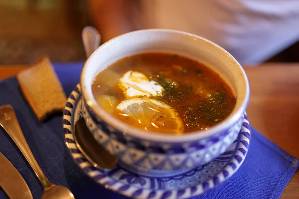 Saltwort fish soup — Stock Photo, Image