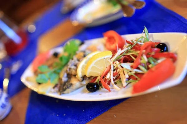 Salát a mořské plody — Stock fotografie