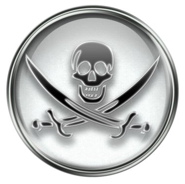 Pirate icon grey clipart