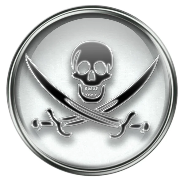 Ícone de pirata cinza — Fotografia de Stock