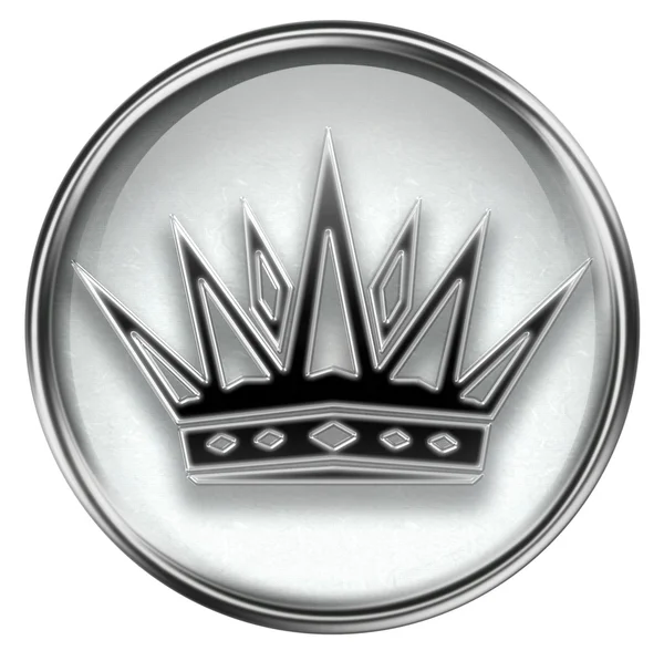Серая икона короны — стоковое фото