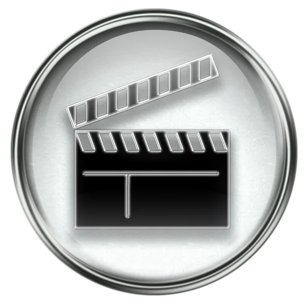 Filmen kläpp ombord ikonen grå — Stockfoto