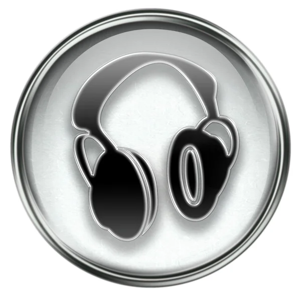 Headphones icon grey — Stock Photo, Image