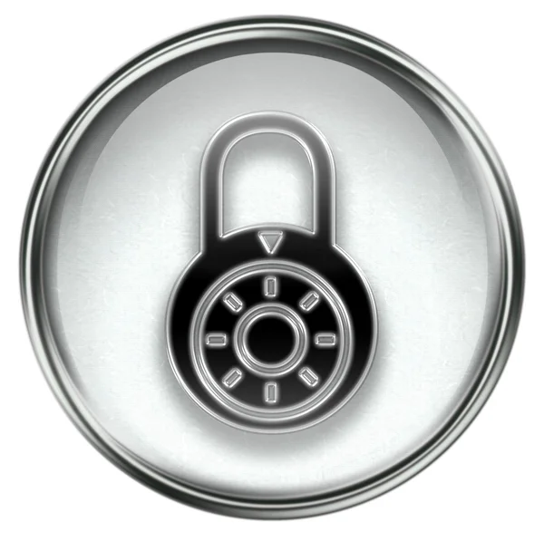 Lock off, ikona szary — Zdjęcie stockowe