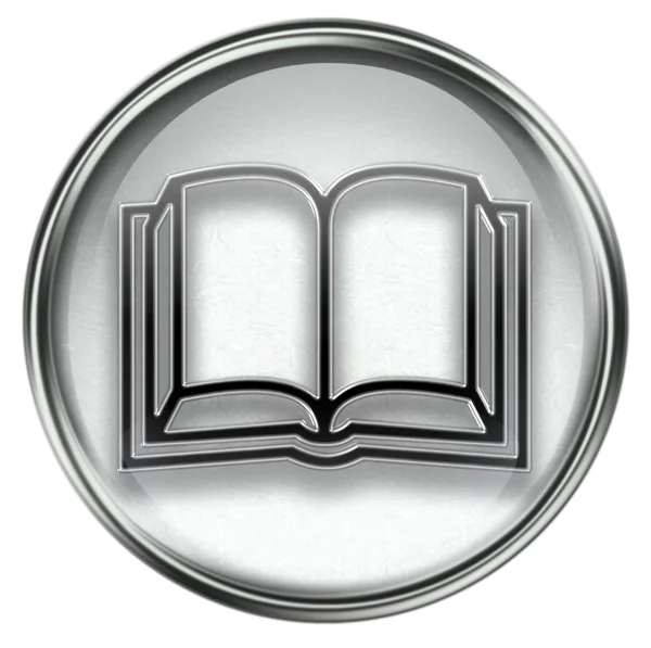 Серый значок книги — стоковое фото