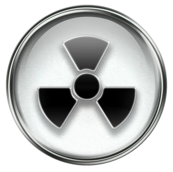 Radioaktivní ikona šedá — Stock fotografie